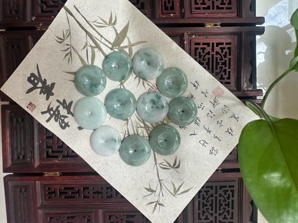 天然翡翠A货平安扣吊坠颈饰男女款情侣款（多样性发货发其一）