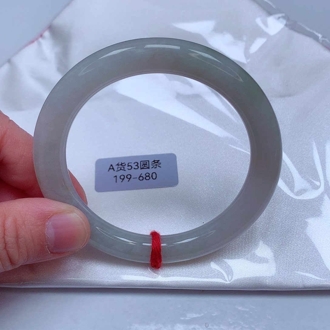 翡翠手镯银S925镀金镶嵌199号