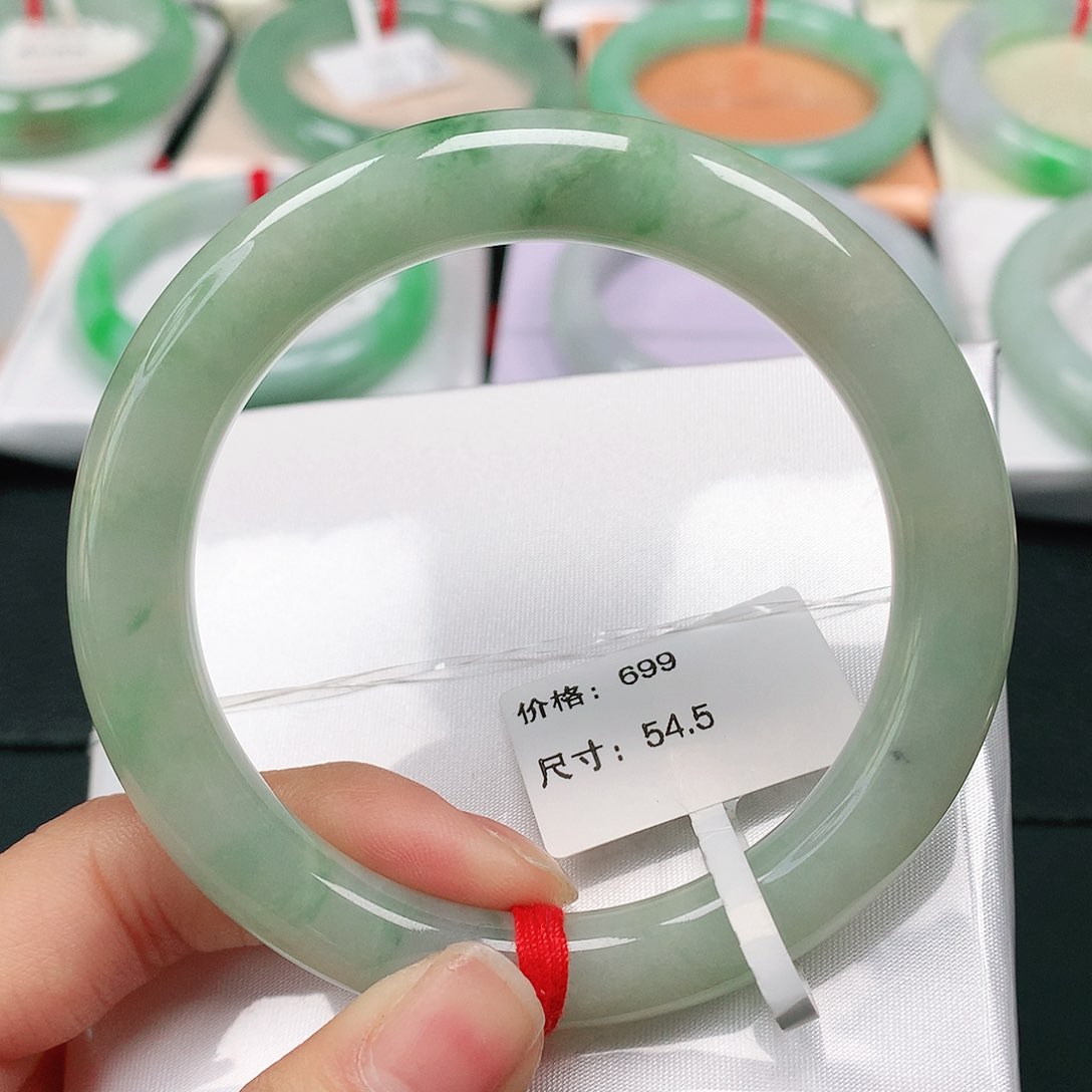 翡翠手镯（圆镯）未镶嵌天然翡翠手镯55