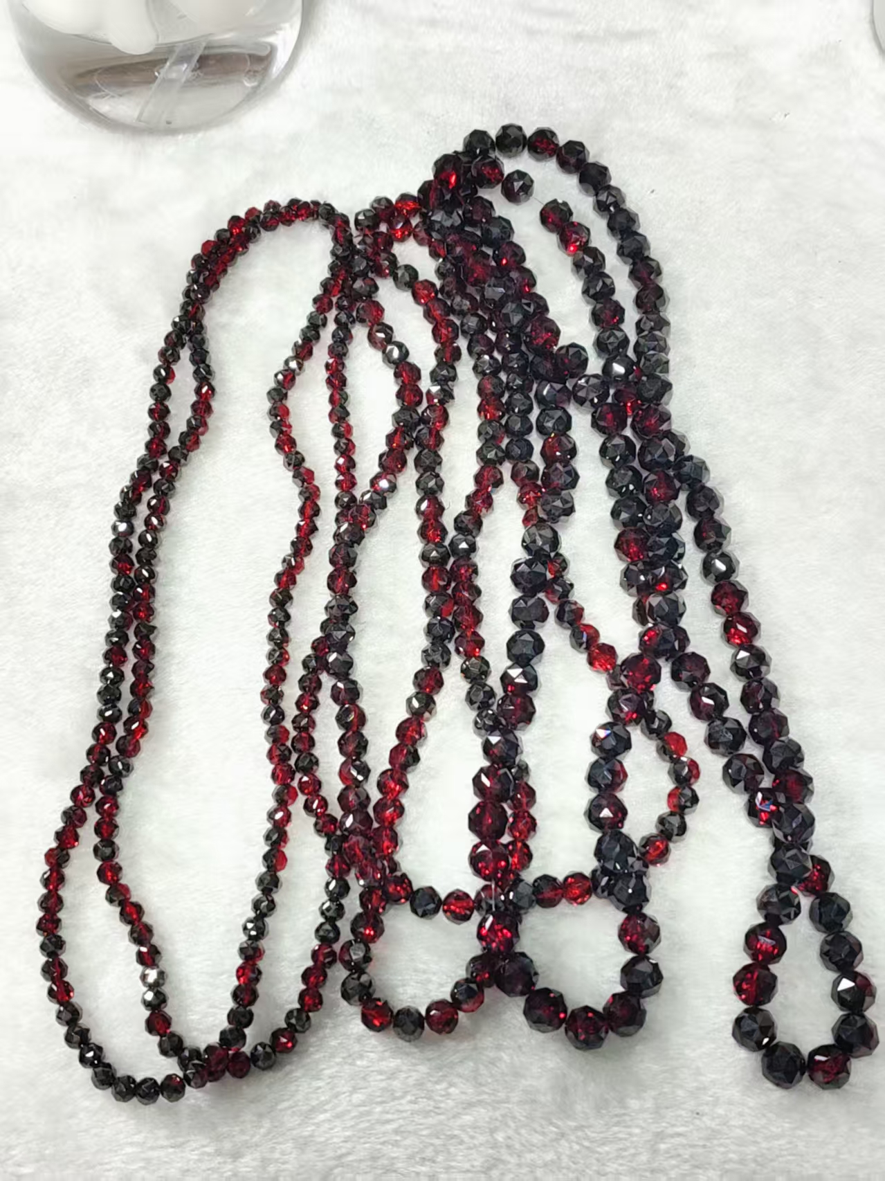 【海家】JYSJ 闪亮花球晶晶8MM 大红&枪黑