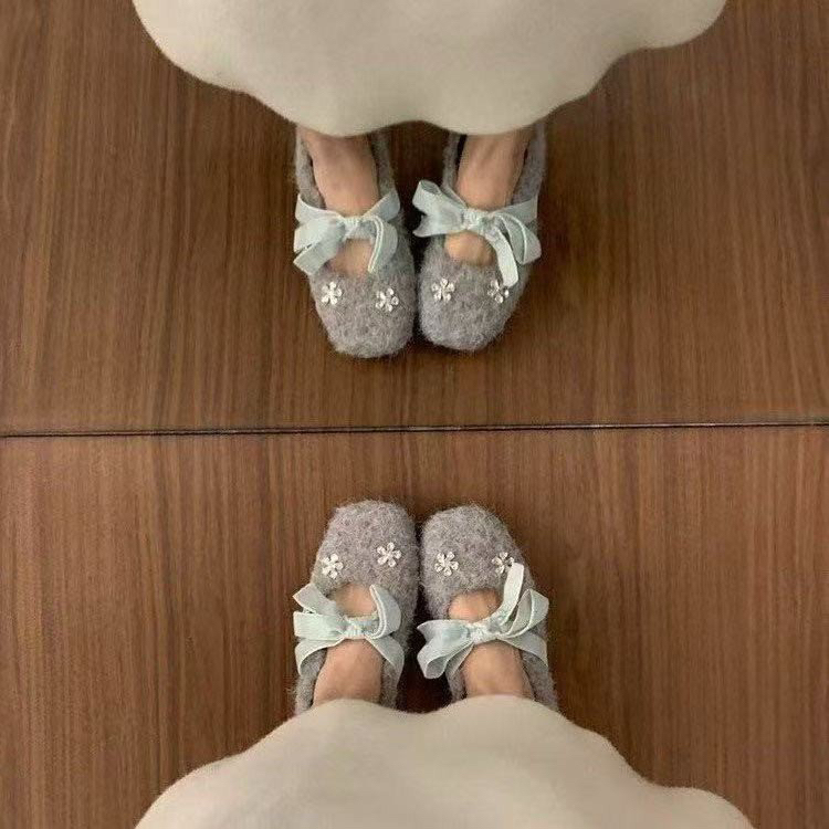 圆头乐福鞋乐福鞋女鞋春秋单鞋时尚百搭黑色厚底乐福鞋秋季系带