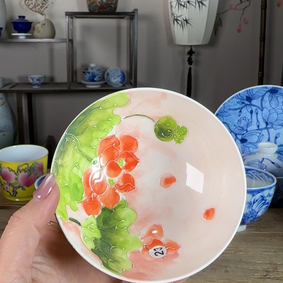 杯景德镇陶瓷柴烧多人