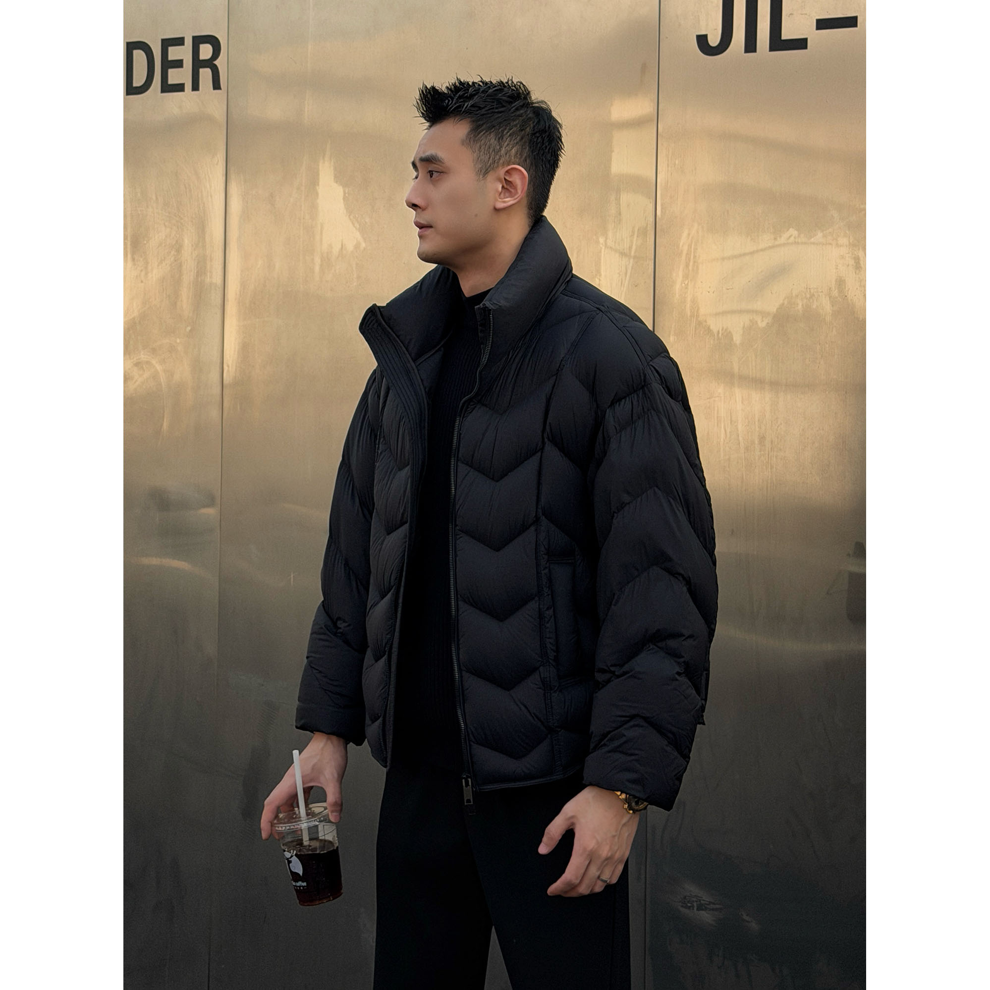 【冠什么希男装】冬「异形排骨I泡芙款 」无胆穿刺加厚保暖羽绒服外套