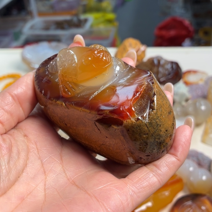 玛瑙/玉髓未镶嵌吊坠(不含链)