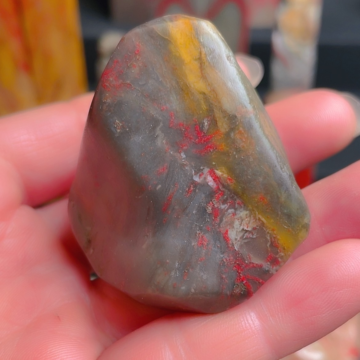 【闪购商品】昌化鸡血石昌化鸡血石手把原石软底