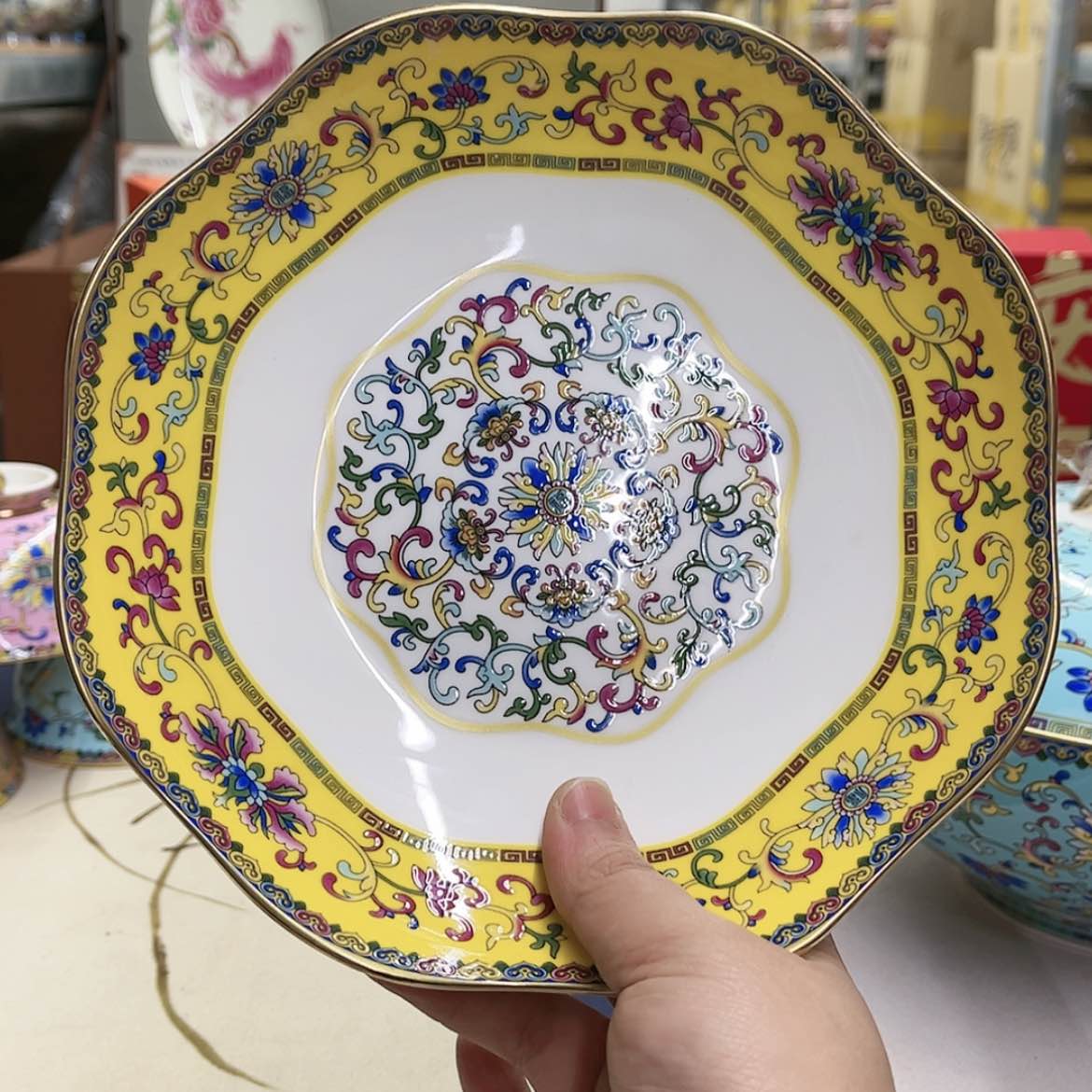 【闪购商品】骨瓷8英寸10深黄。。。。。