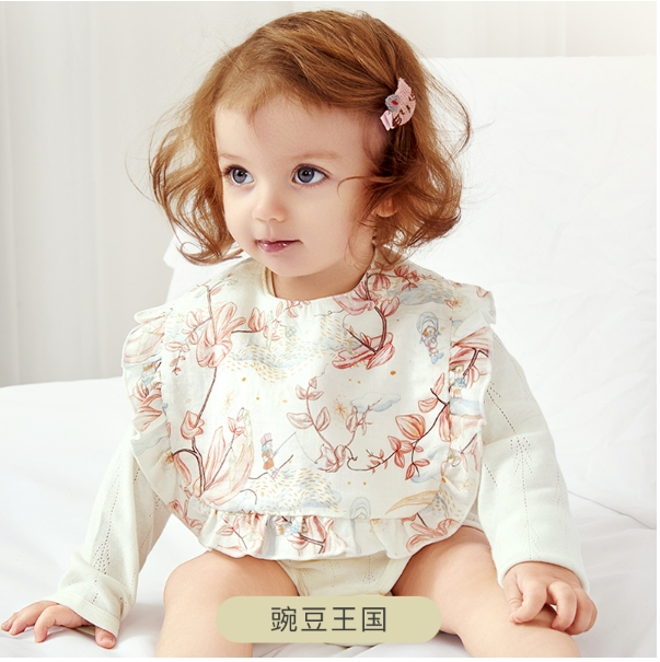 竹棉纱布围嘴巾