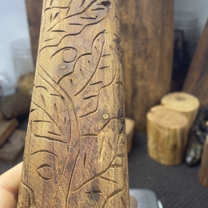 没***头檀香木手把件手把件