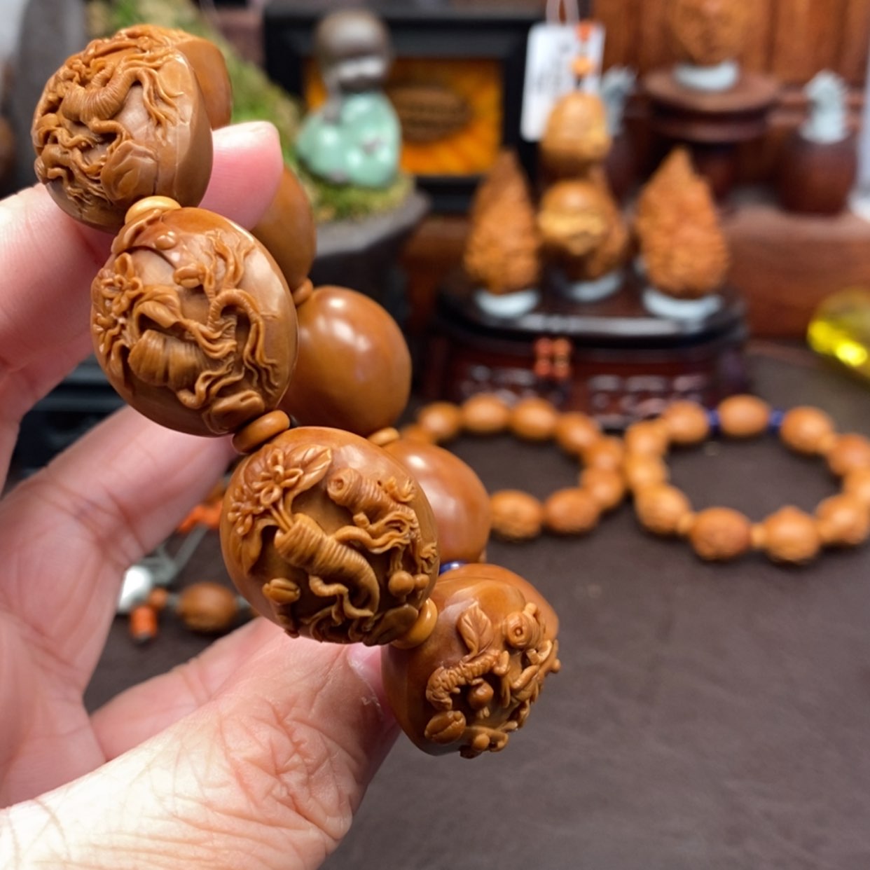 【闪购商品】橄榄核吊坠人生如意