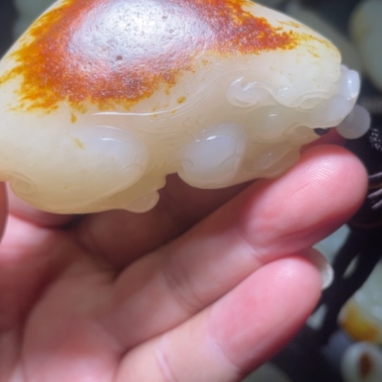 和田玉（糖玉）玉牌未镶嵌玉**A