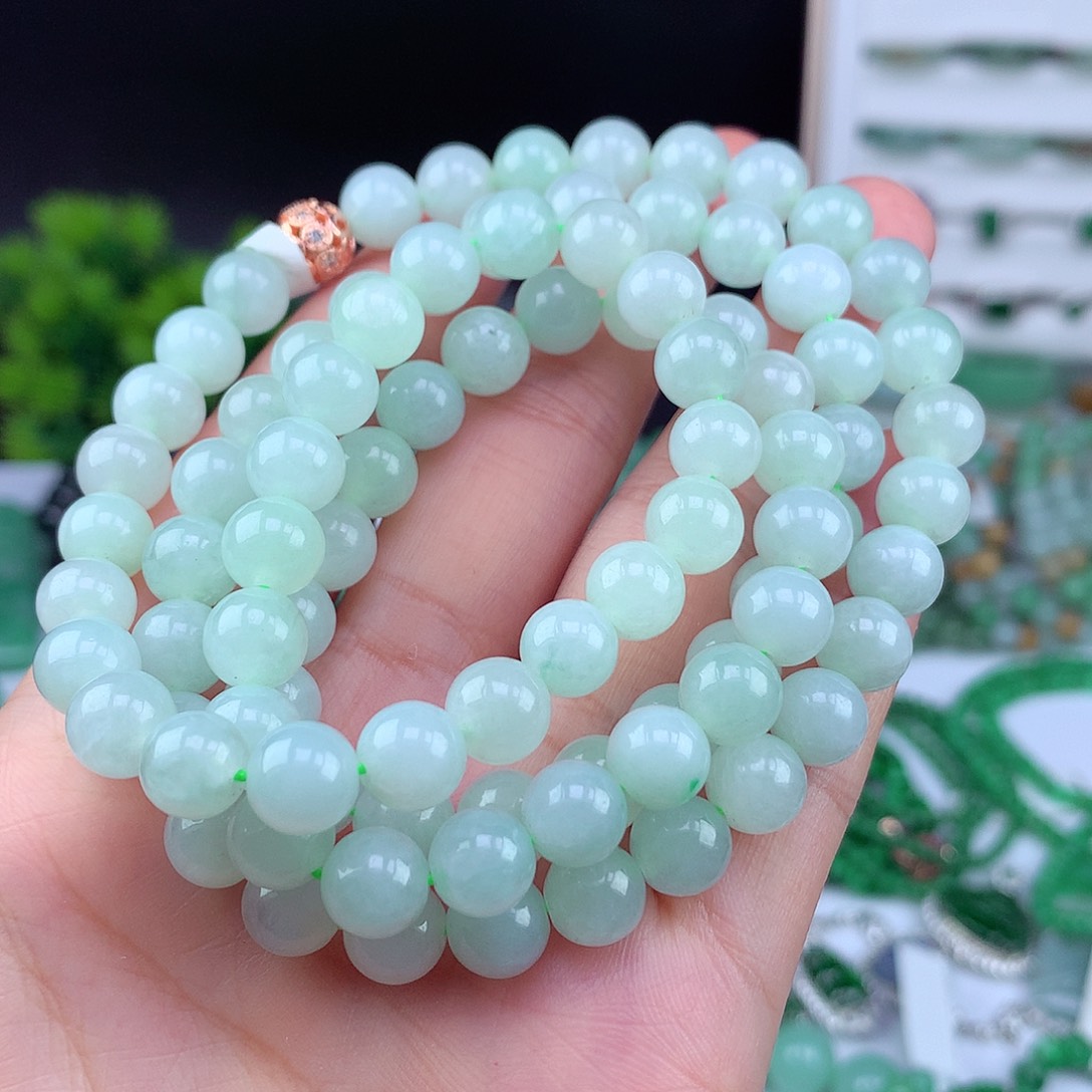 翡翠未镶嵌项链项链