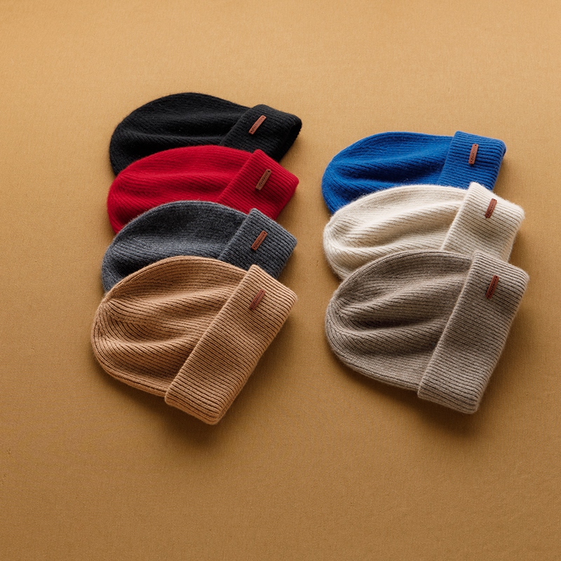 409 正品 纯山羊绒 加厚秋冬帽子 简约 男女通用 柔软舒适更保暖