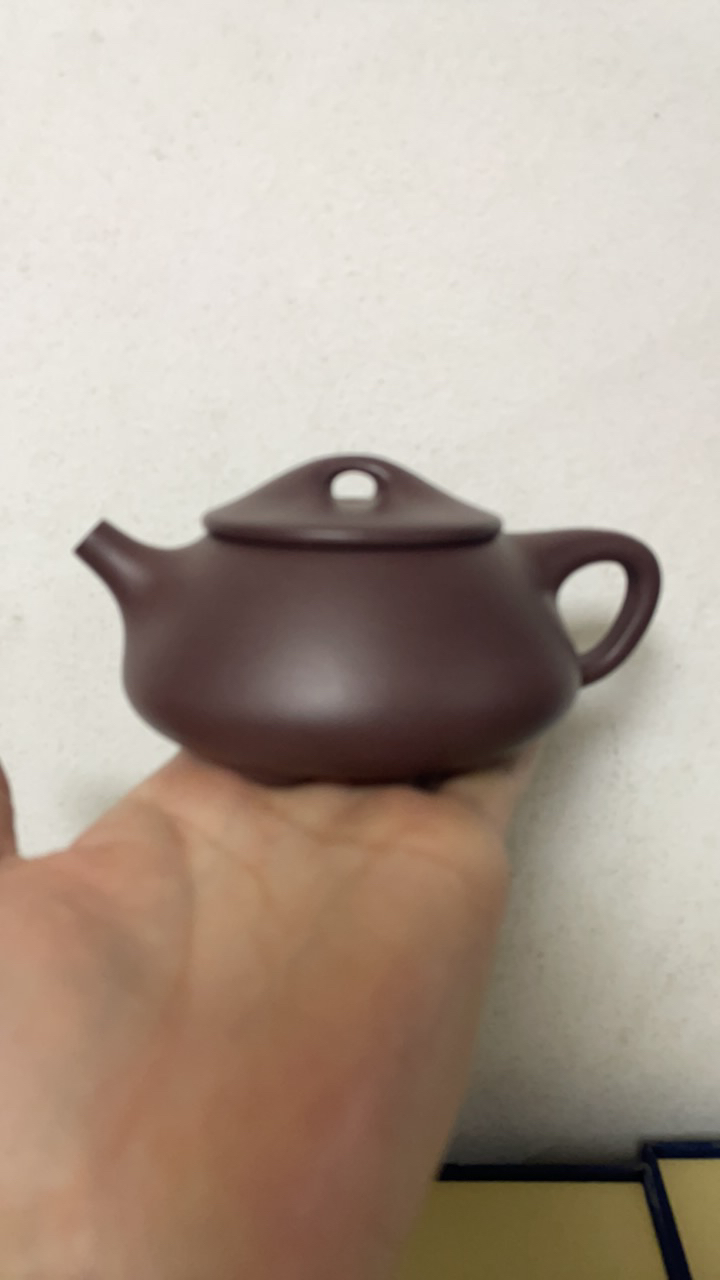 原矿老紫泥，石瓢壶半手工容量约180cm