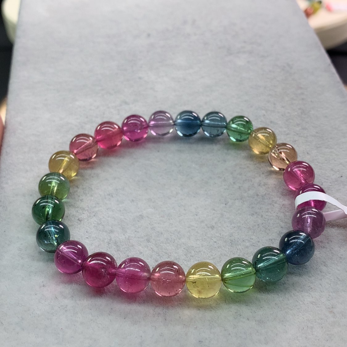 【闪购商品】碧玺手链未镶嵌碧玺荧光色标单圈8.3