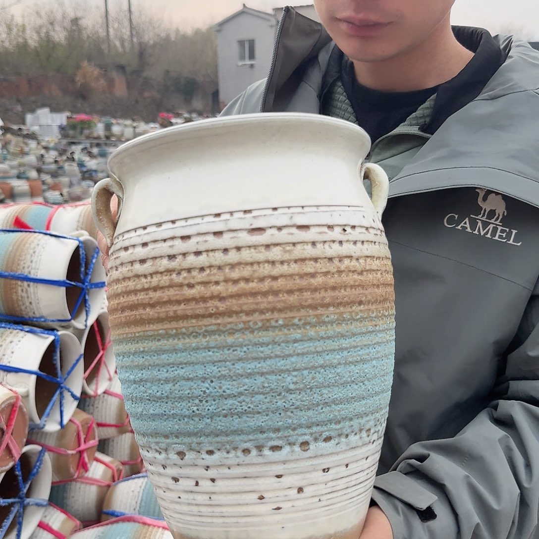 紫砂花盆口20高28.5（一个三色老庄