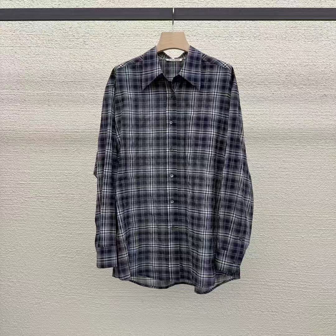 东大门at格子衬衫/NO退换