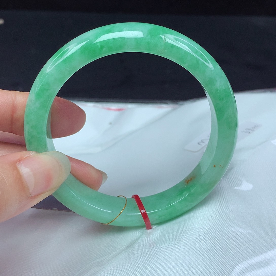 翡翠未镶嵌手镯57圈057