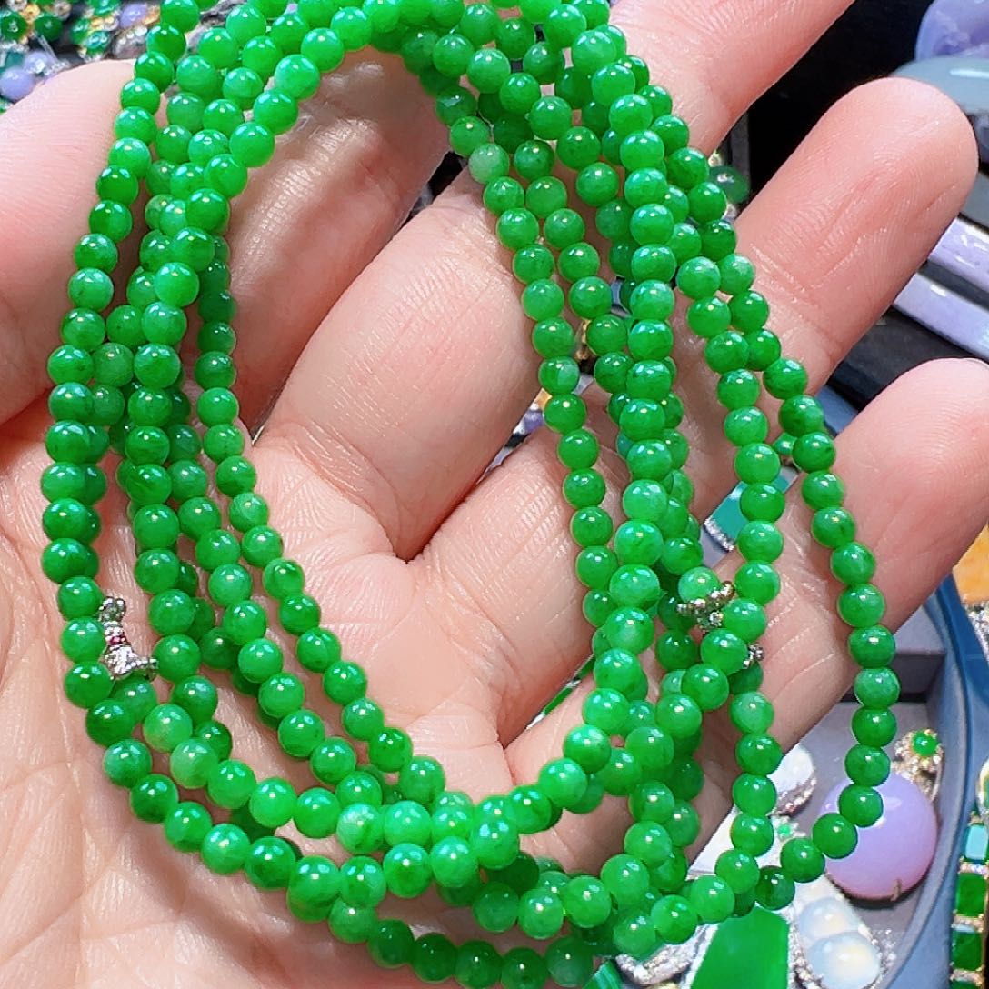 翡翠颈饰18K金镶嵌签收后24小时鉴赏期