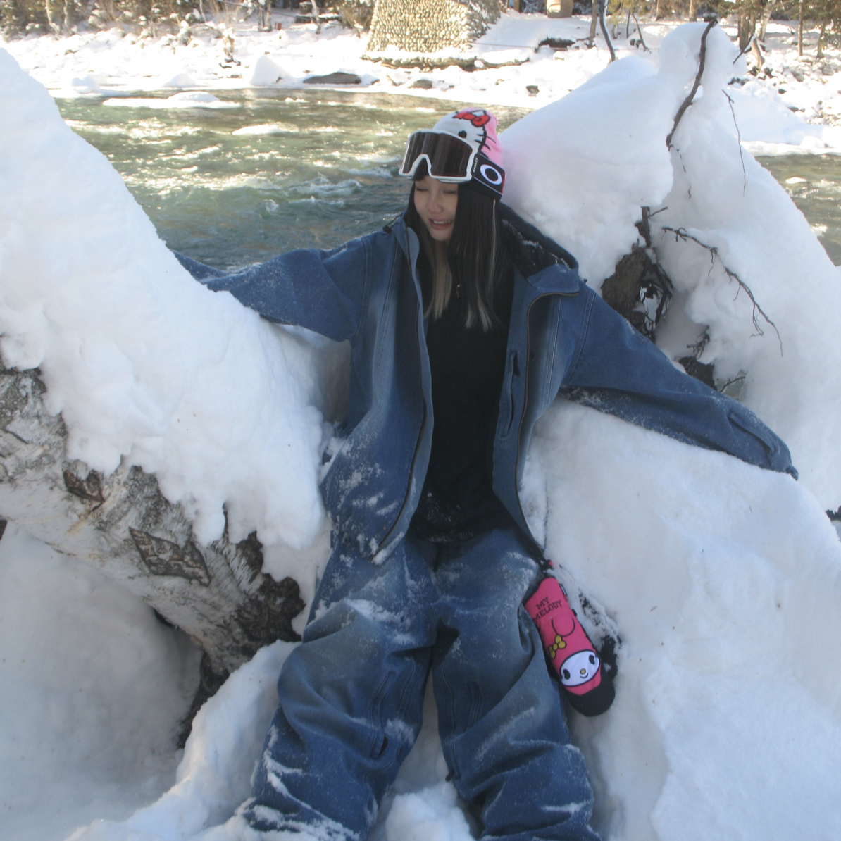 Lab Skitty Cloud Denim 美式街头蓝色牛仔滑雪套装公园平花双板