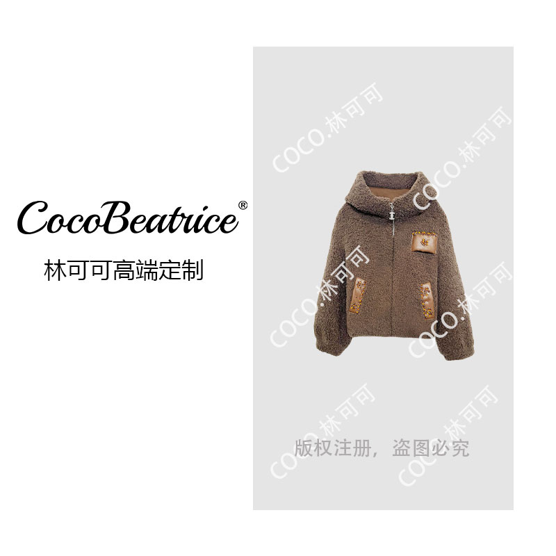 【COCO林可可】网红针织轻奢时尚休闲百搭连帽秋冬25010235