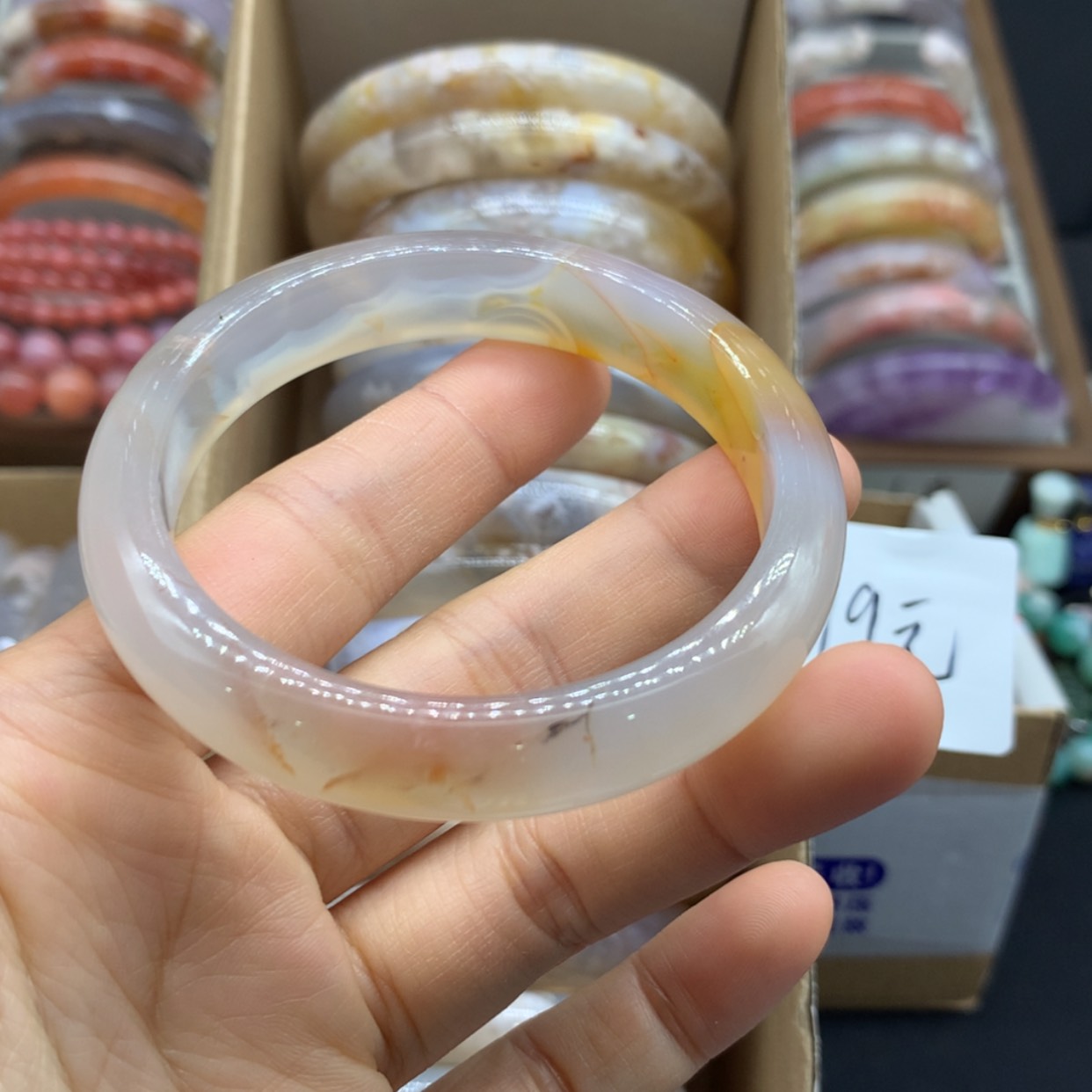 【闪购商品】玛瑙/玉髓手镯未镶嵌圈54