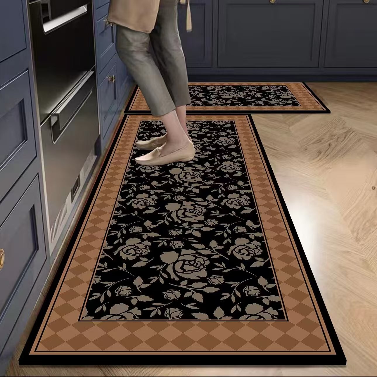 硅藻泥厨房吸水防滑地垫家用耐脏吸水吸油长条脚垫耐脏可裁剪地毯