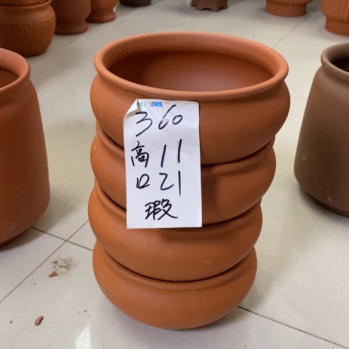 粗陶红陶绿植花盆360