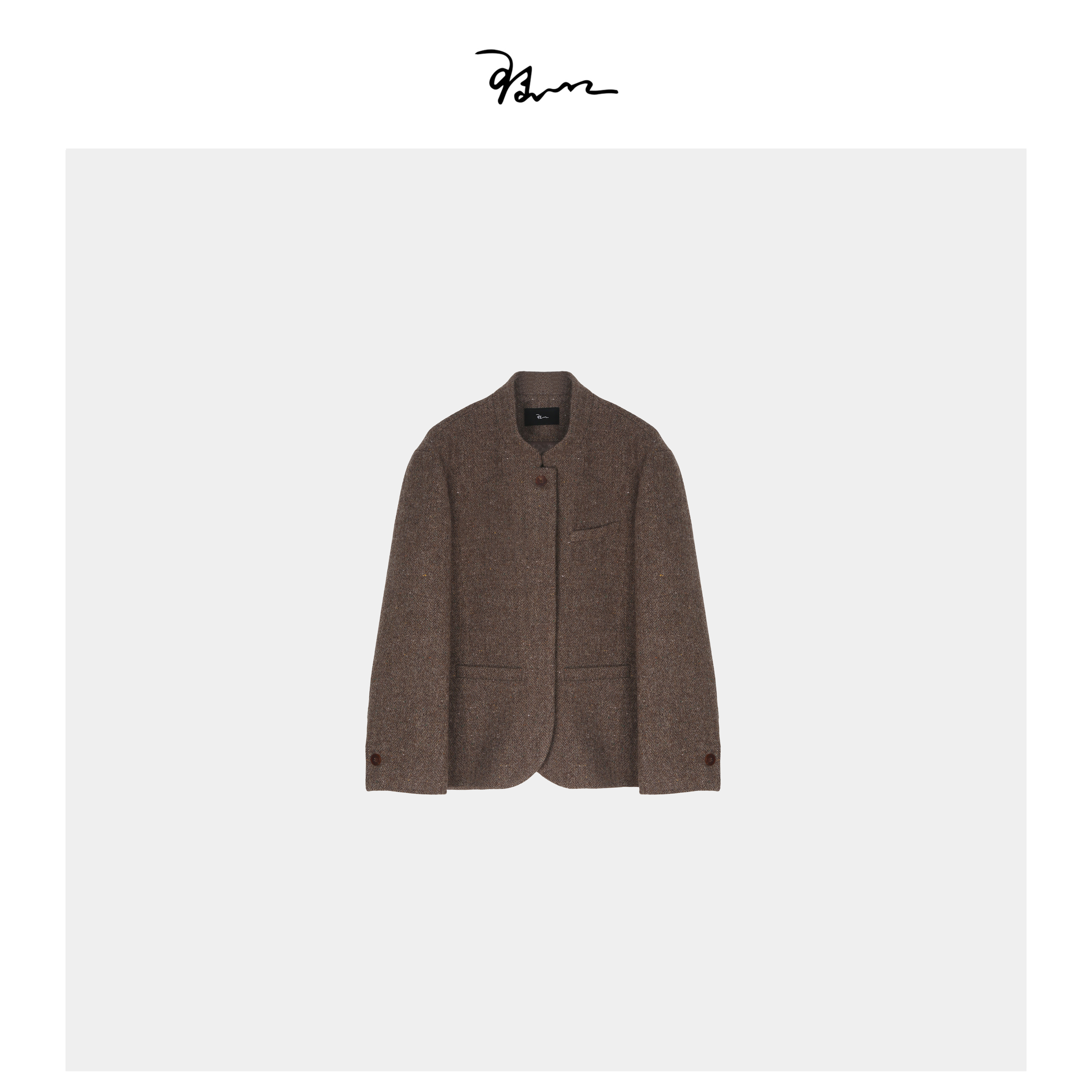 【潘多拉】陆一口女装定制哈里斯花呢短款立领大衣西装外套