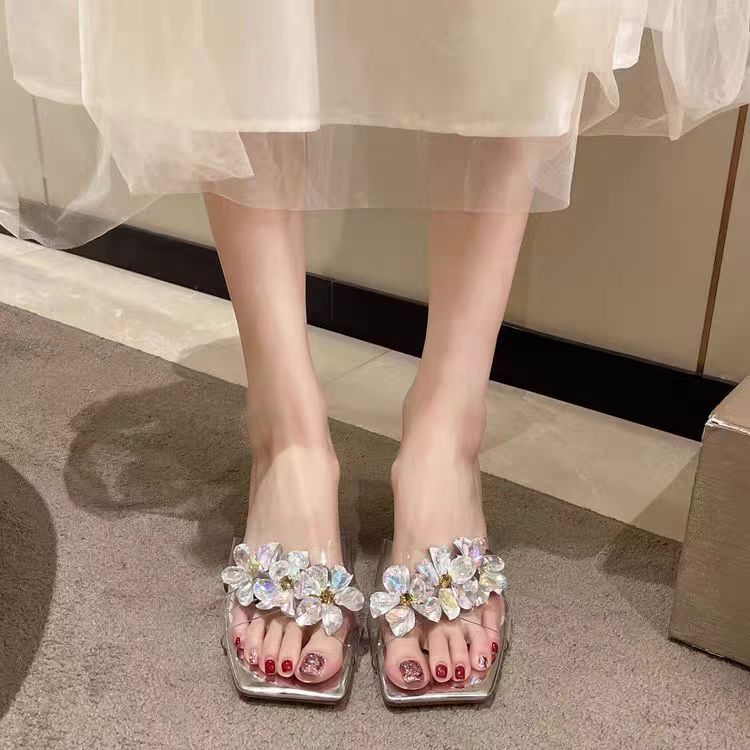 《上选编码》《下选尺码》夏季粗跟凉鞋百搭仙女风露趾沙滩