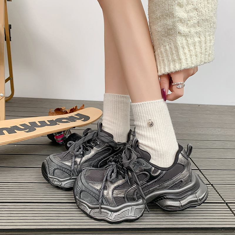 百搭网红韩版加绒透气时尚女鞋个性新款运动老爹鞋