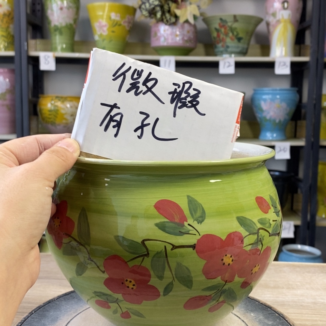 景德镇手工手绘陶瓷花盆