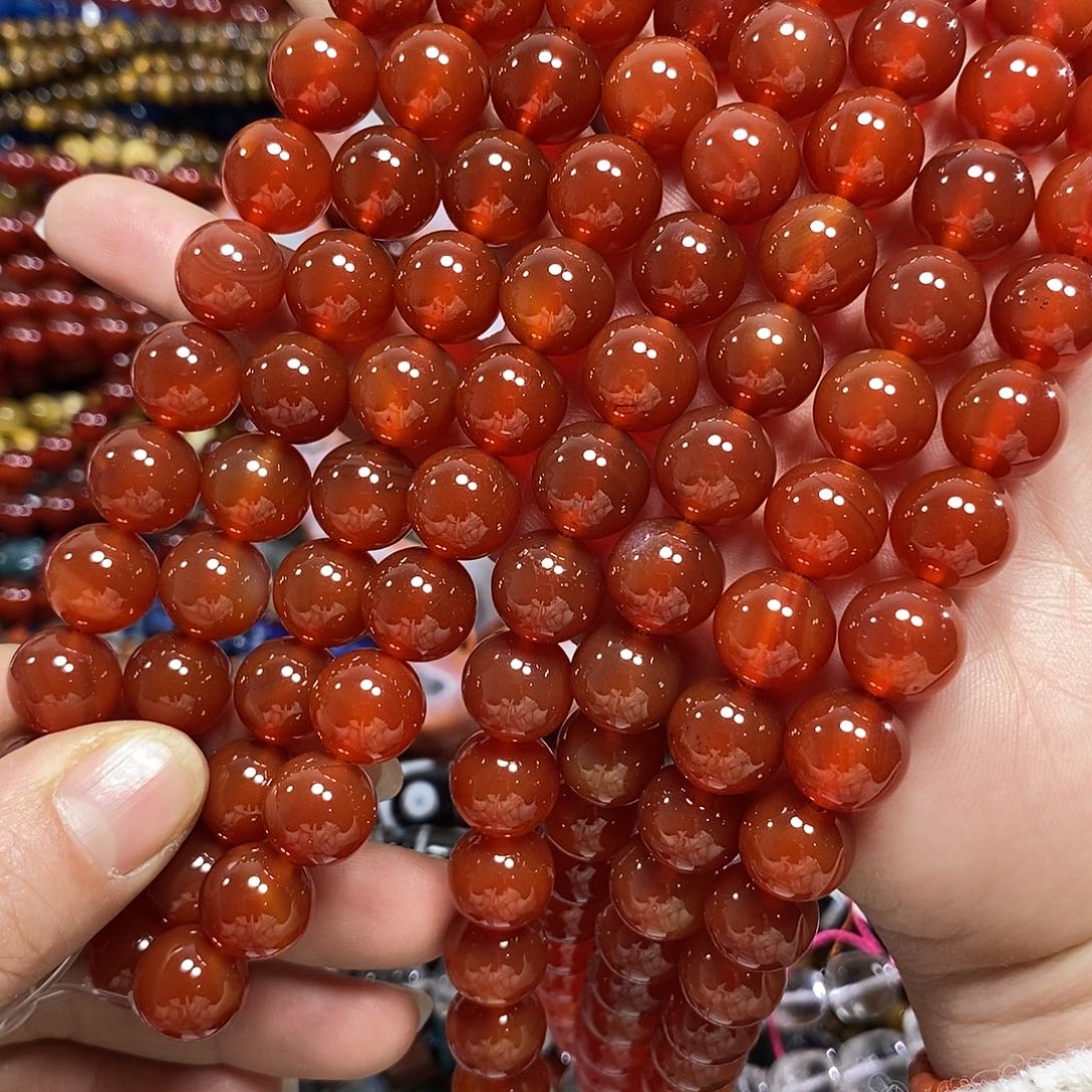 玛瑙/玉髓未镶嵌珠宝半成品玛瑙一条卡12mm