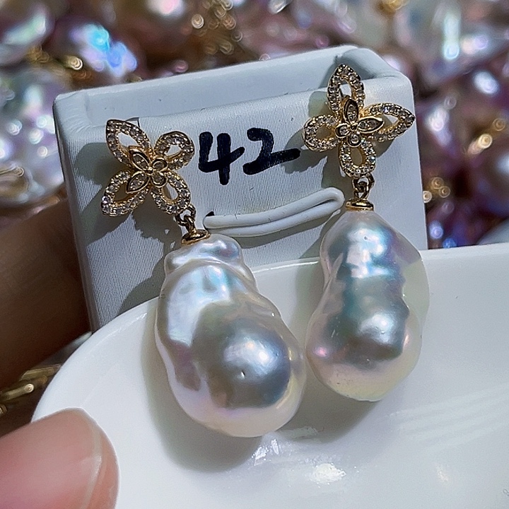 未镶嵌耳饰淡水珍珠