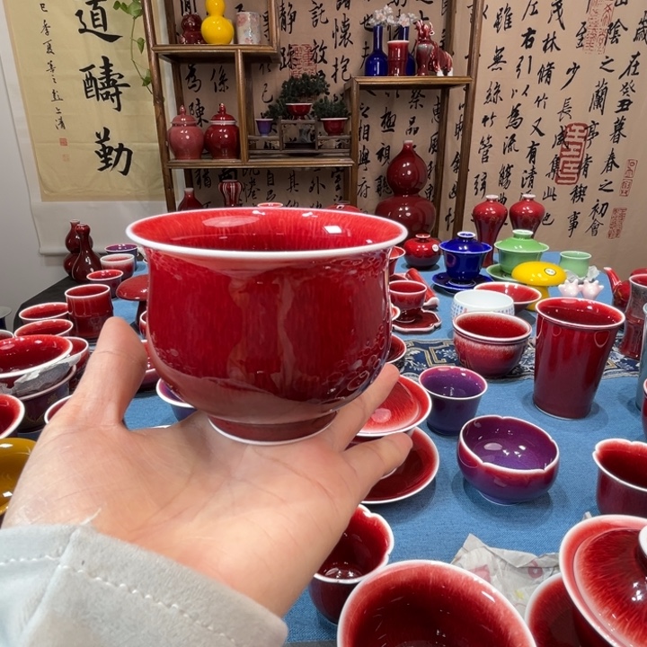 晚***秋景德镇陶瓷大福桶