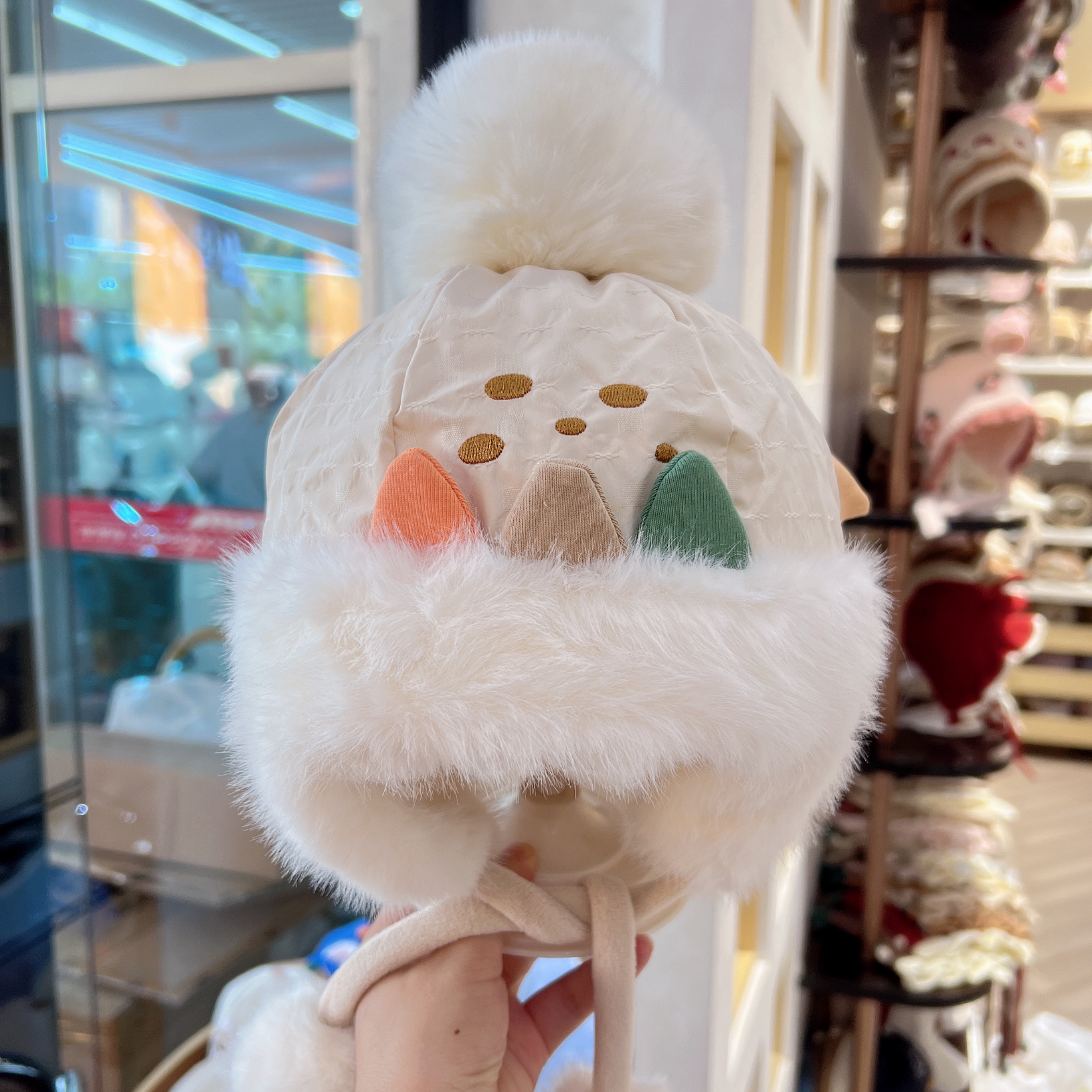 3442嘟嘟啦恐龙小尾巴护耳帽