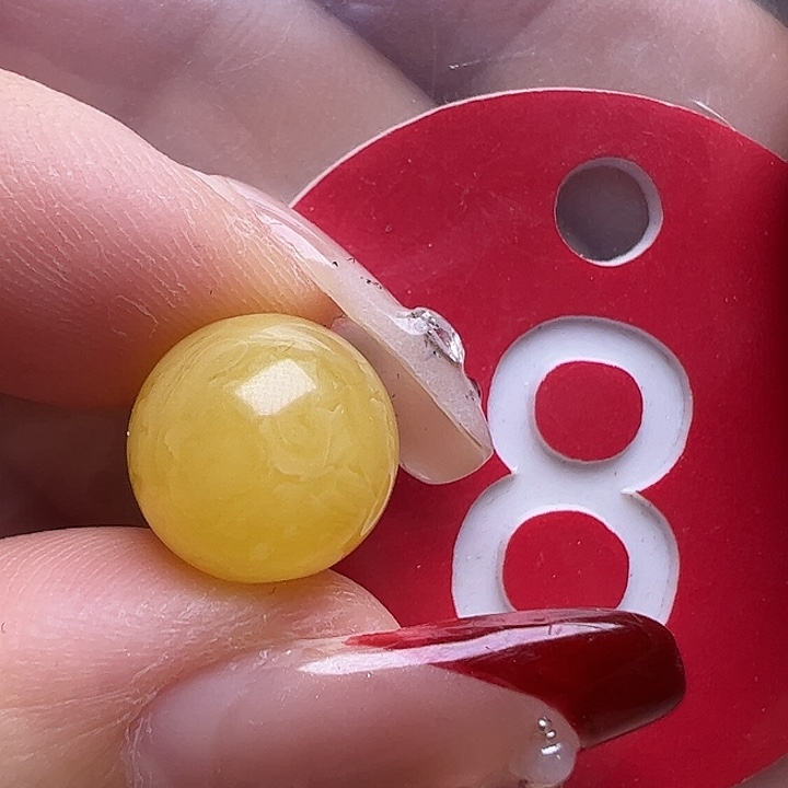 蜜蜡未镶嵌珠宝奇石10.3mm鸡油黄圆珠