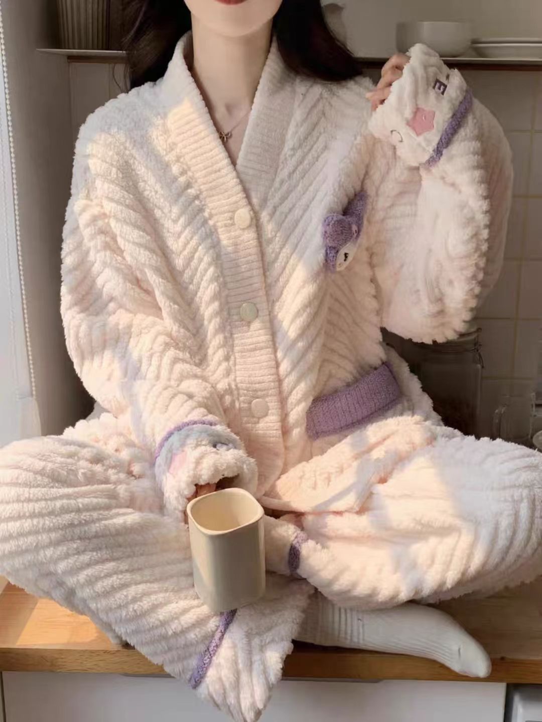 保暖冬季卡通动漫睡衣家居服套装