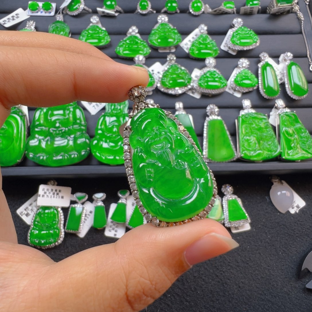 翡翠银S925镶嵌颈饰