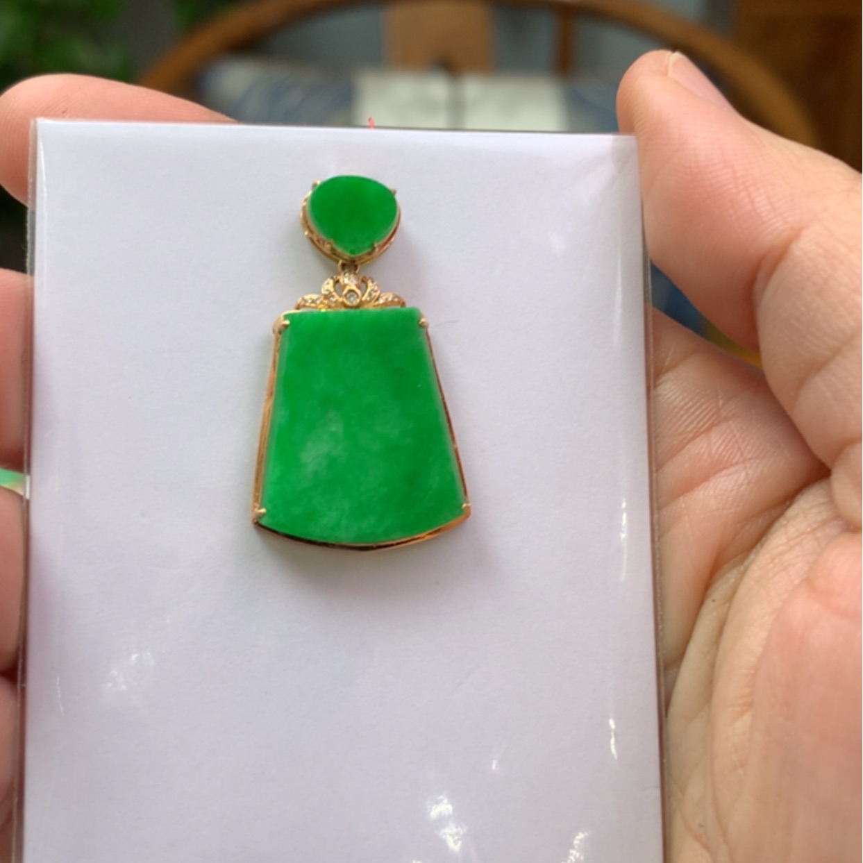 【闪购商品】翡翠颈饰18K金镶嵌翡翠首饰