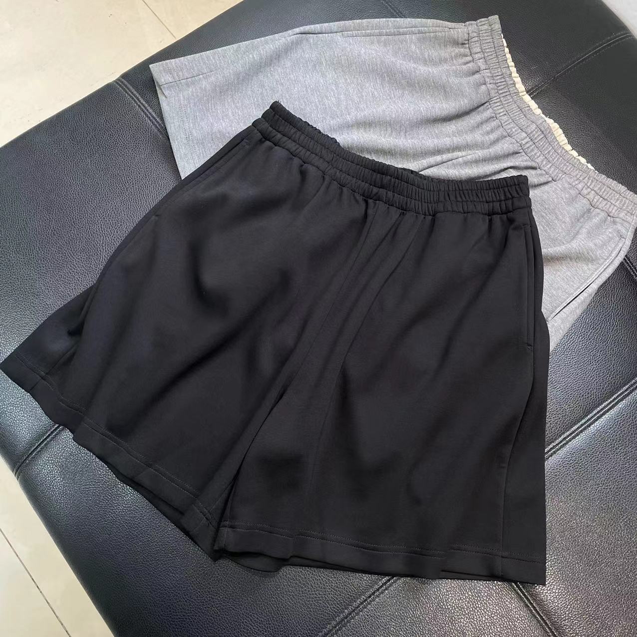 CS416夏装新款高品质松紧腰宽松纯色柔软短裤女士