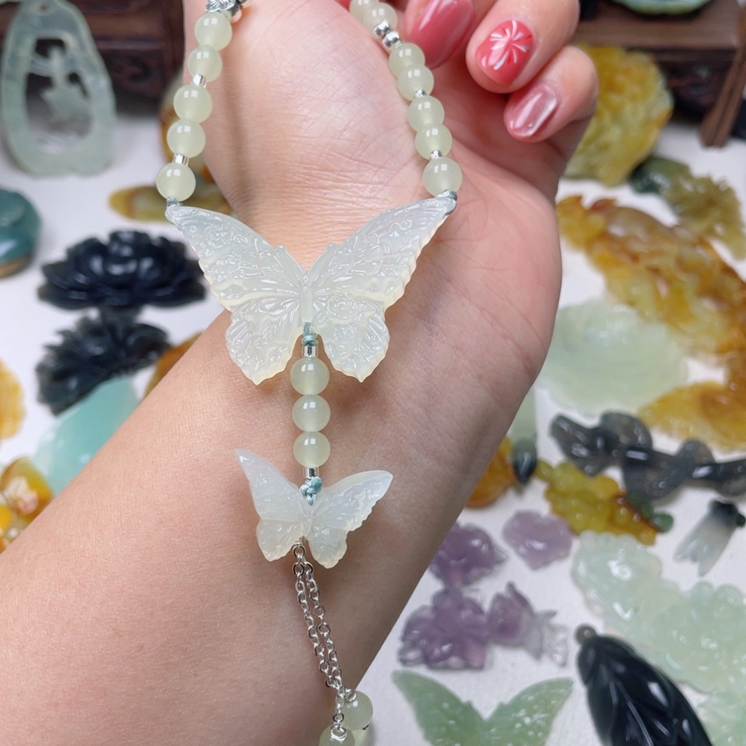 蛇纹石玉颈饰未镶嵌Y***i