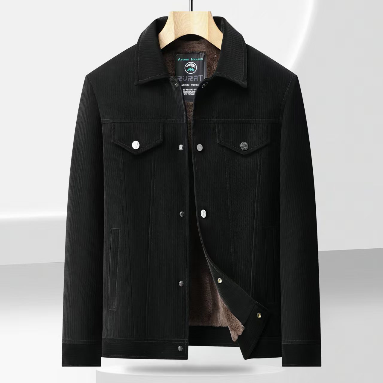 DNY潮牌服饰25年度冬季加绒加厚鹿皮绒时尚休闲保暖情侣款外套