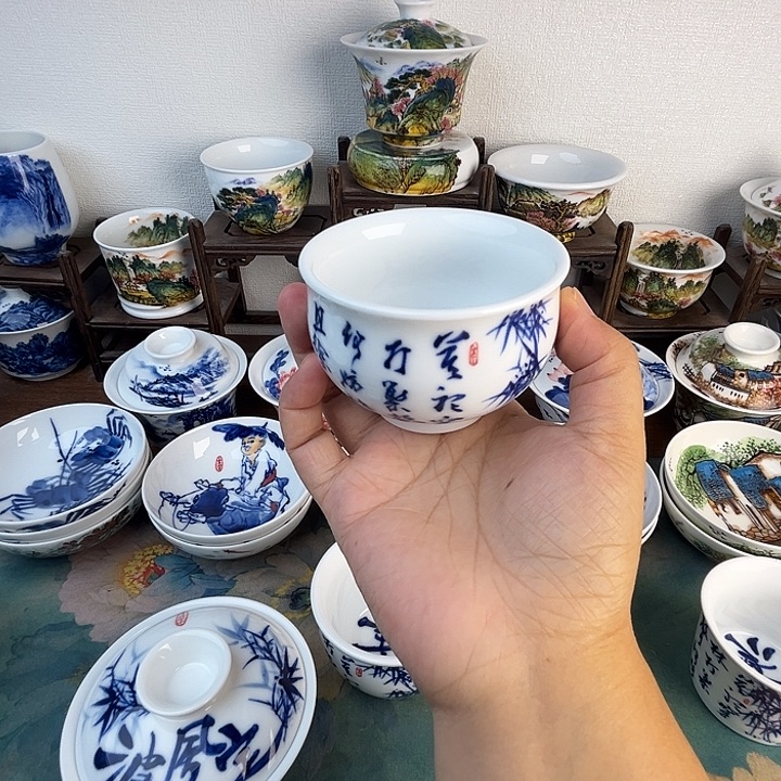 忠意堂釉下彩定风波微瑕不退