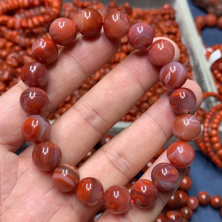 未镶嵌手串南红玛瑙11m m