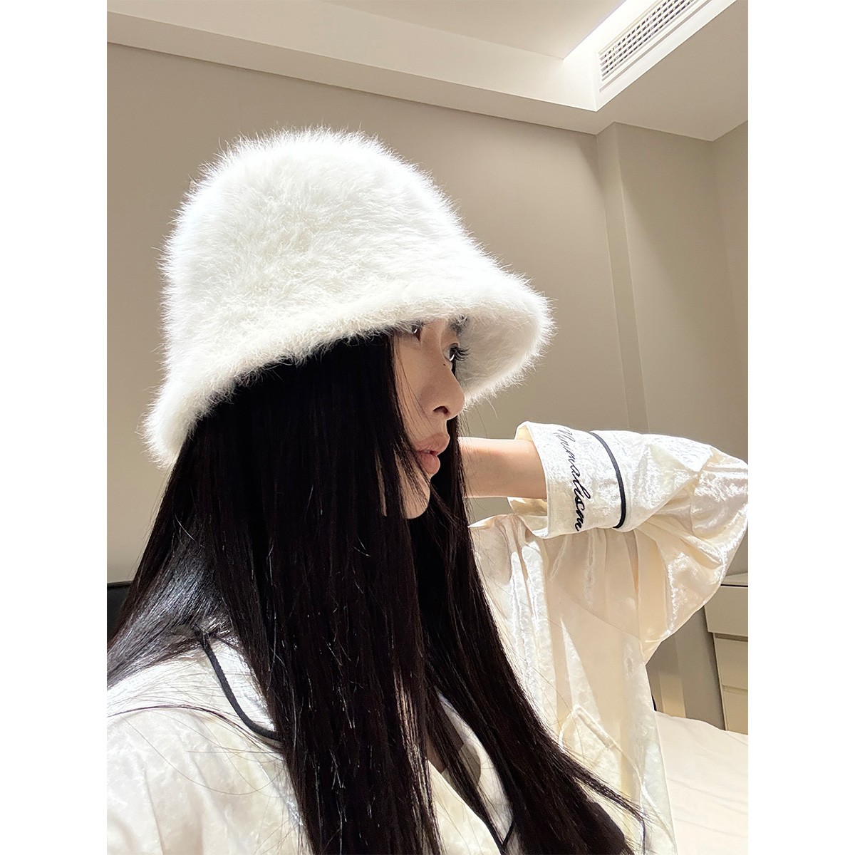 PAPERLLL辛间渔夫帽百搭休闲高级感毛绒帽子女款2025新款秋冬