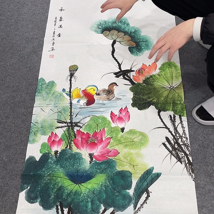 国画今天早上国画作品展示
