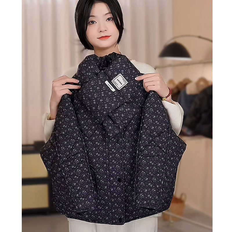 【DZ】【送围脖】冬季新款儿童时尚加厚保暖小碎花休闲外套HCE303