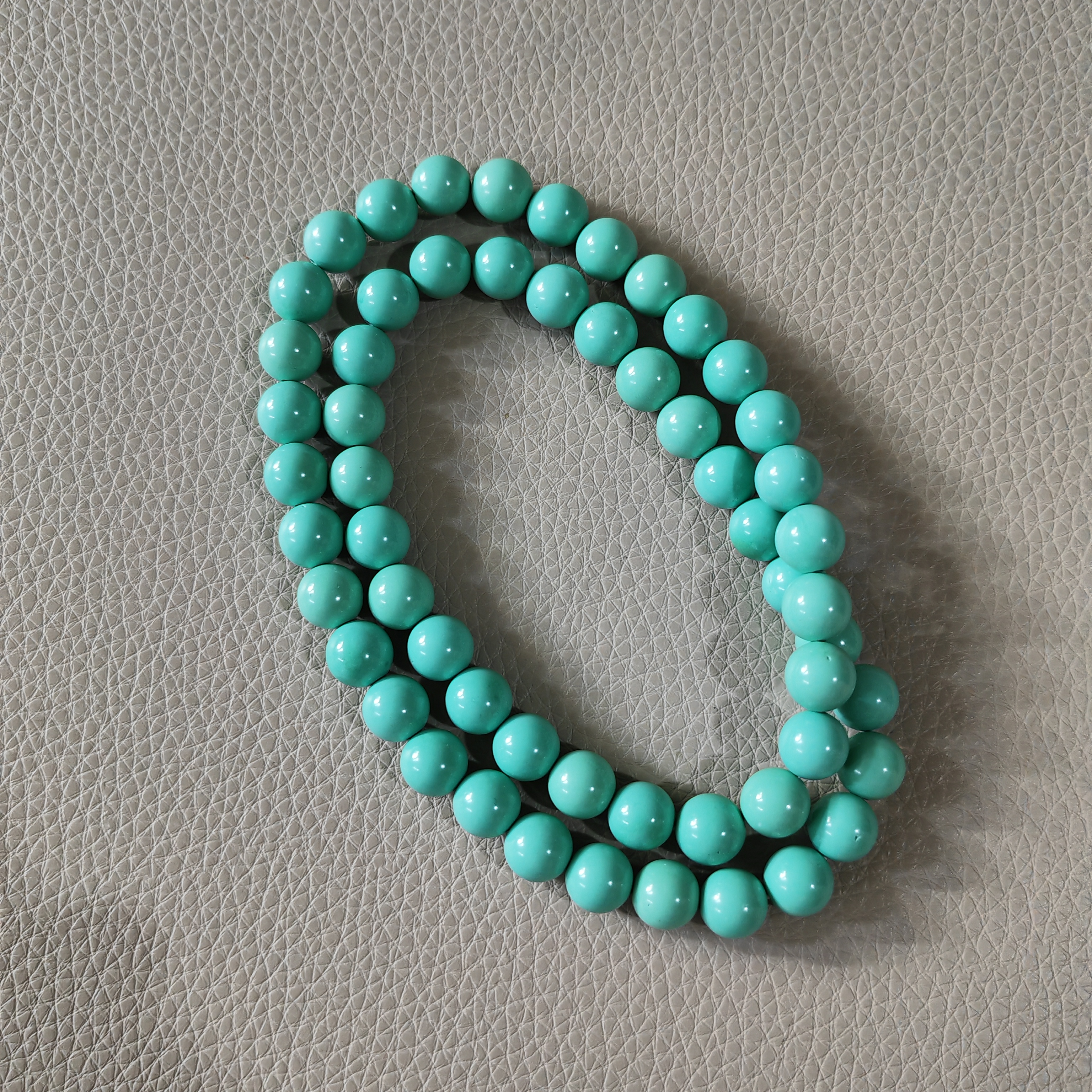 高瓷果冻绿圆珠10mm颈链（多样性发货）