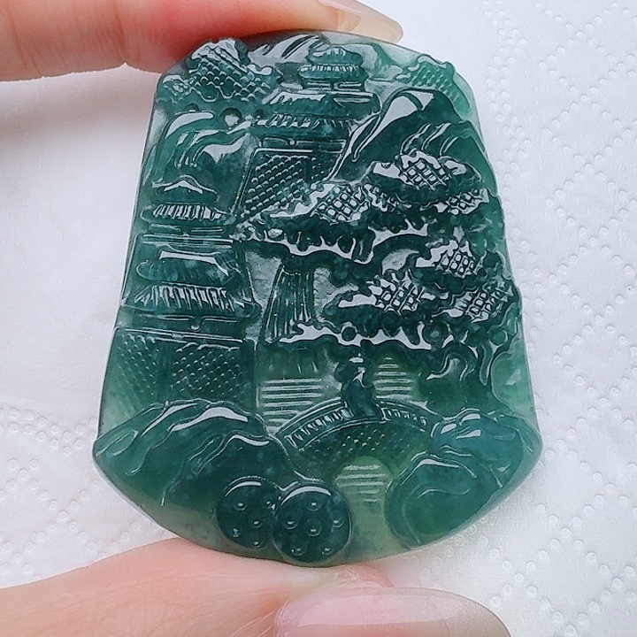 翡翠未镶嵌颈饰天然的A货翡翠多样性发其一