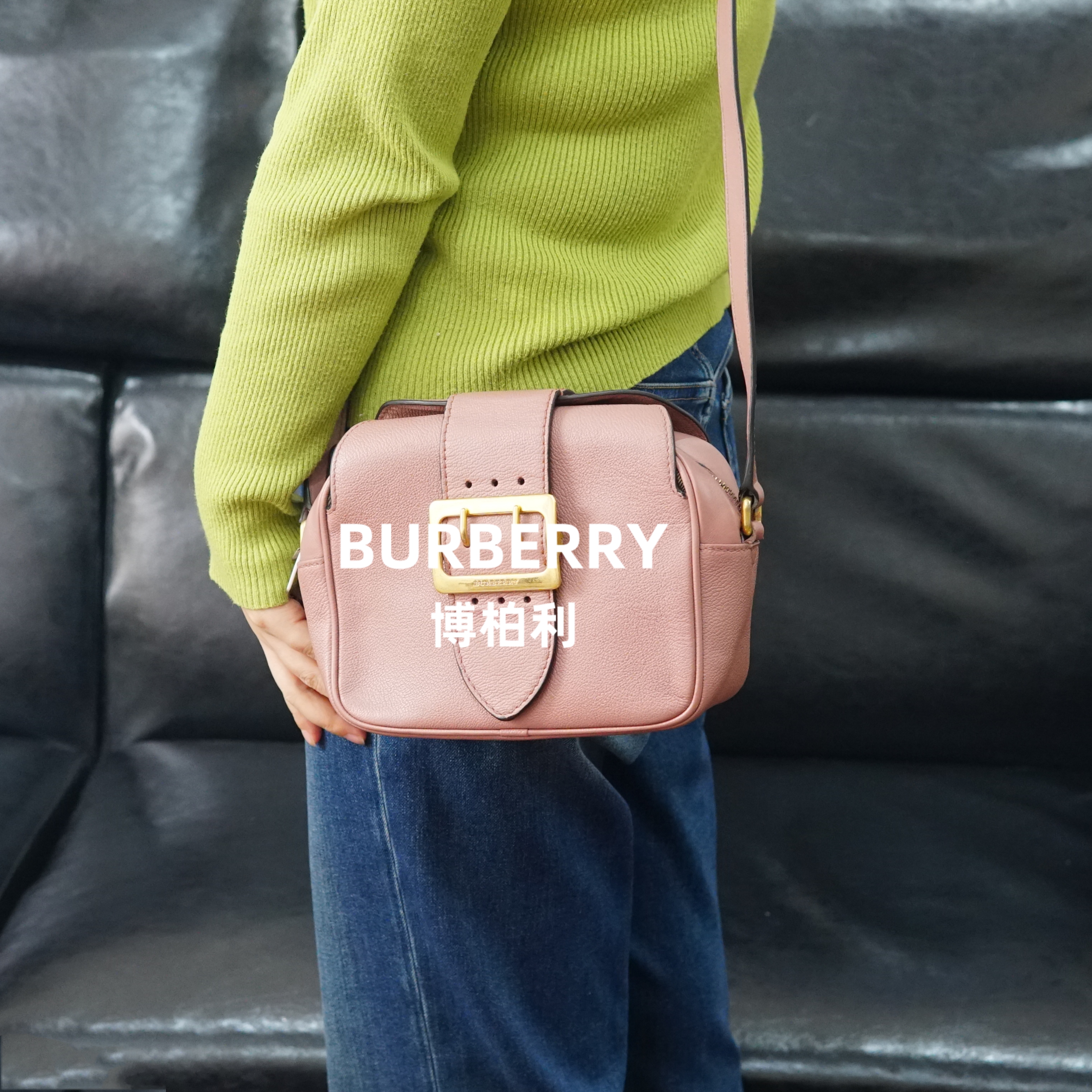 95新 BURBERRY/博柏利 巴宝莉 粉色斜挎包/BB12712053/2053